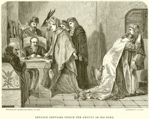 Shylock refusant trois fois le montant de son obligation - English School