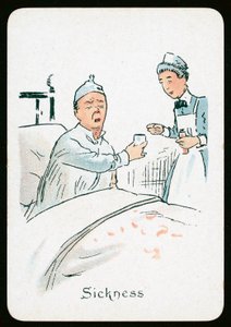 Maladie (lithographie en couleur) - English School
