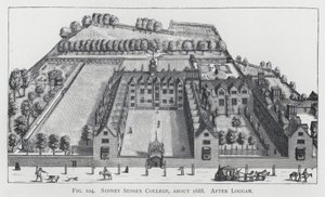 Sidney Sussex College, vers 1688, d