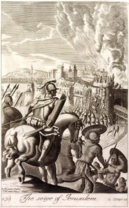 Siège de Jérusalem par Nabuchodonosor II de Babylone, 597 av. J.-C. (gravure) - English School