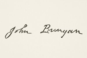 Signature de John Bunyan, de The National and Domestic History of England par William Hickman Smith Aubrey (1858-1916) publié à Londres, vers 1890 - English School
