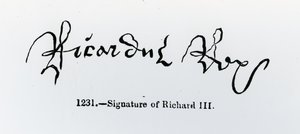 Signature de Richard III (1452-85) - English School
