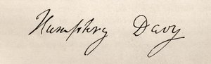 Signature de Sir Humphry Davy (1778-1829) - English School