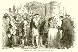 Signature du Covenant à Édimbourg, 1639 - English School