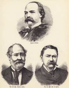 Signor Salvini, feu Mr Charles Reade, feu Mr H J Byron (gravure) - English School