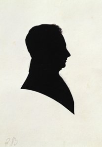 Silhouette de EB, du carnet de croquis de Michael Faraday (encre sur papier)