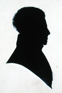 Silhouette de GB, du carnet de croquis de Michael Faraday - English School