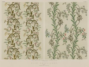 Broderie sur soie de Constantinople (chromolitho)