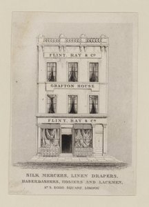 Marchand de soie, Flint Ray & Co, carte de visite - English School