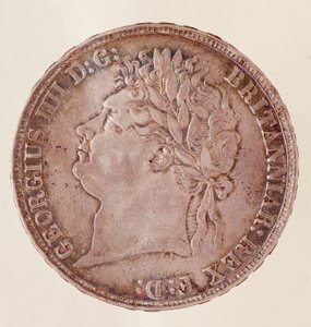 Couronne anglaise en argent, règne du roi George IV (1820-1830). Diam. 3,7 cm Naples, musée archéologique