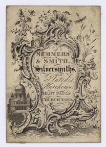 Orfèvres, Summers & Smith, carte de visite - English School