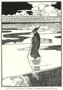 Depuis ce temps, mon fils est devenu veuf et est parti voyager (gravure) - English School