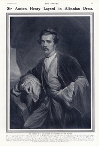 Sir Austen Henry Layard en costume albanais