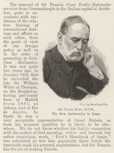 Sir Clare Ford, GCB, le nouvel ambassadeur à Rome (gravure) - English School