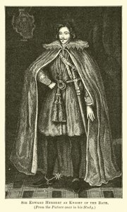 Sir Edward Herbert en tant que Chevalier du Bain - English School