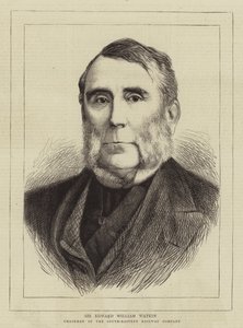 Sir Edward William Watkin (gravure) - English School