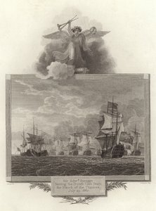 Sir Edwd Spragge forçant la flotte hollandaise à quitter l