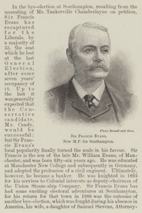 Sir Francis Evans, nouveau député de Southampton (gravure) - English School