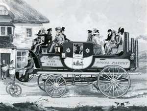 Deuxième voiture à vapeur de transport de passagers de Sir Goldsworthy Gurney - English School