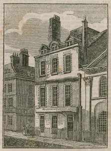 Maison de Sir Isaac Newton, St Martins Street, Leicester Square, Londres - English School