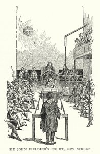 Tribunal de Sir John Fielding, Bow Street (gravure) - English School