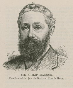 Sir Philip Magnus, président de la maison des sourds-muets juifs