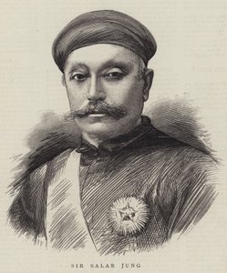 Sir Salar Jung (gravure) - English School