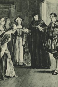 Sir Thomas More ramène Holbein à la maison (lithographie) - English School