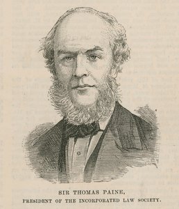 Sir Thomas Paine, président de la Société de droit incorporée