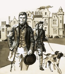 Sir Walter Scott marchant avec Tom Purdie - English School