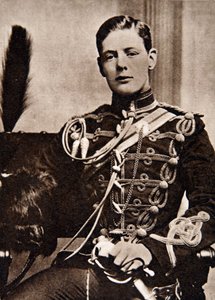 Sir Winston Churchill en tant que lieutenant dans les 4e Hussards en 1895 - English School