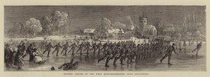 Parade de patinage des premiers volontaires du fusil du Huntingdonshire - English School