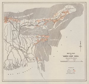Carte schématique du nord-est de l