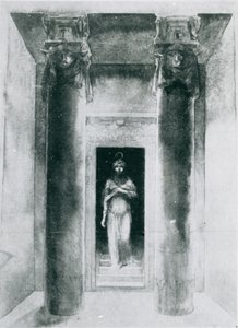 Croquis de Moina Mathers (1865-1928) dans le rôle de la Grande Prêtresse Anari, exécutant les Rites d
