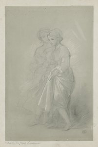 Croquis de deux filles par Sir Thomas Lawrence - English School