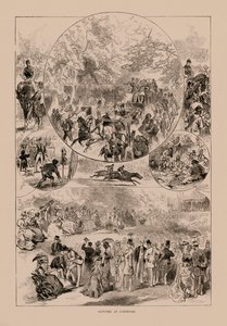 Croquis à Goodwood (gravure) - English School