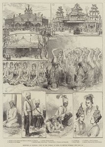 Croquis à Rangoon, visite du vice-roi de l