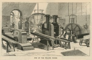 Croquis à la Monnaie Royale, Tower Hill; une des salles de laminage - English School