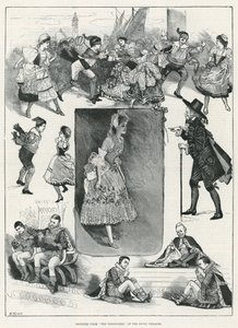 Croquis de The Gondoliers au Savoy Theatre - English School