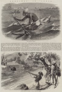 Croquis en Inde (gravure) - English School