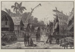 Croquis en Nouvelle-Guinée, Rue Indigène à Kerepunu - English School