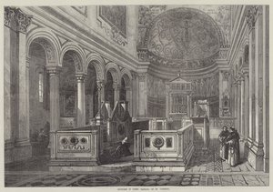 Esquisses à Rome, Basilique de Saint-Clément (gravure) - English School