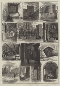 Croquis dans la Tour de Londres (gravure) - English School