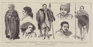 Croquis de costumes abyssins (gravure) - English School
