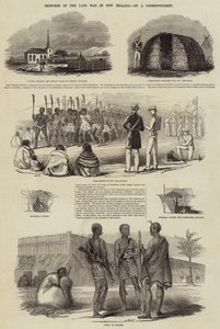 Croquis de la dernière guerre en Nouvelle-Zélande (gravure) - English School