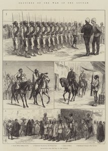Croquis de la guerre au Soudan (gravure) - English School