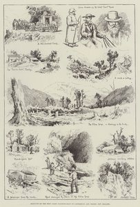 Croquis sur la route de la côte ouest de Canterbury et Nelson, Nouvelle-Zélande - English School