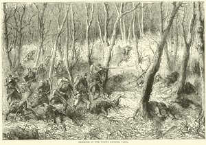 Escarmouche dans les bois en dehors de Paris, octobre 1870 - English School