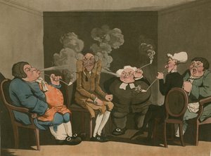 Salle de fumeurs; dessin humoristique - English School