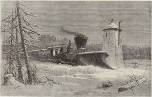Chasse-neige sur le chemin de fer du Grand Tronc - English School